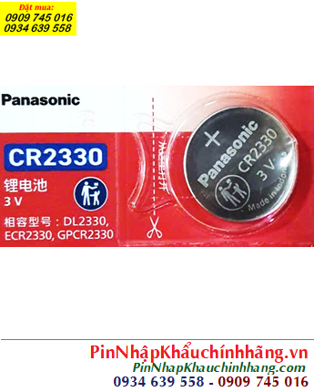Panasonic BR2330; Pin 3v lithium Panasonic BR2330 (23mmx3.0mm) chính hãng, Xuất xứ Indonesia 